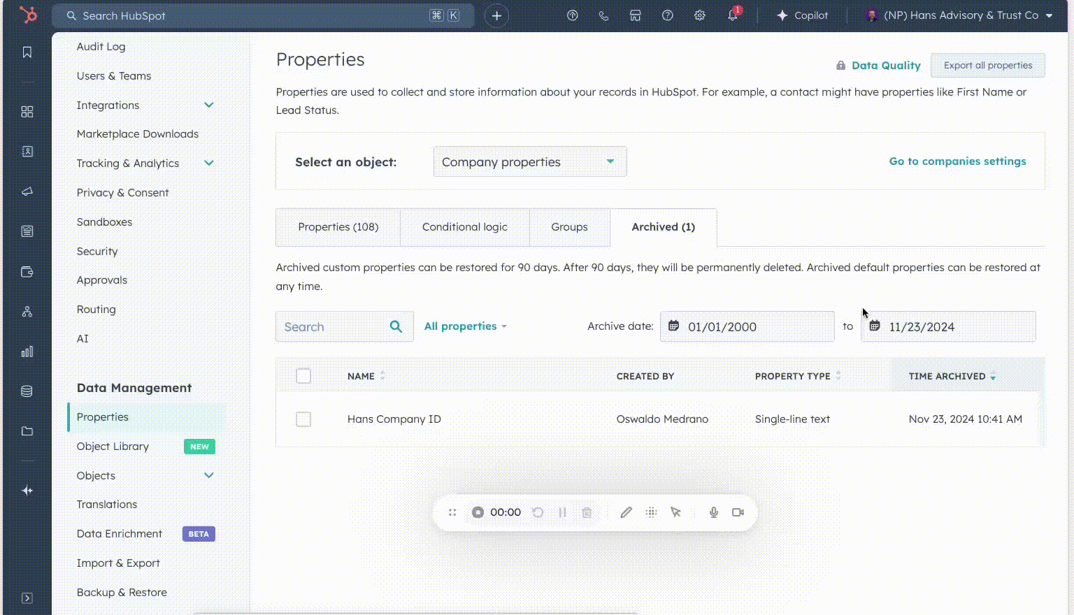 Create Unique Company ID