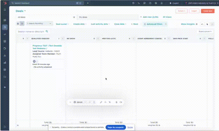 Move to Meeting & KYC stage